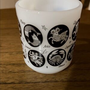 1970’s milk glass Zodiac mug